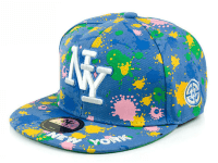 Бейсболка с прямым козырьком NY Color Blue
